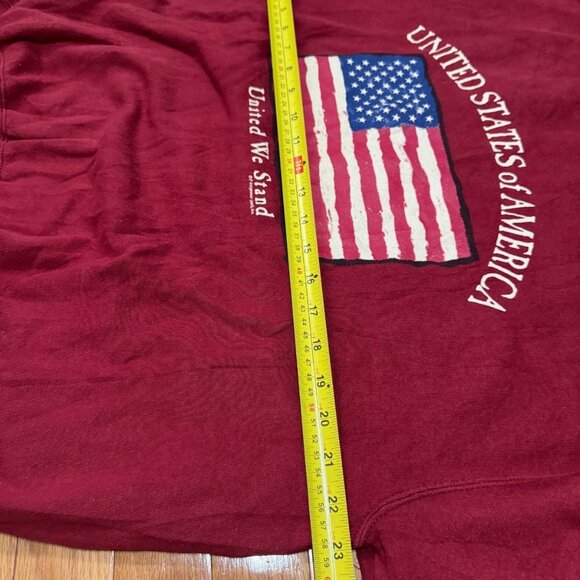 Lot of 2 Vintage Sweatshirts Size L – USA Flag & Hunter Cartoon – Made in USA - Picture 5 of 16